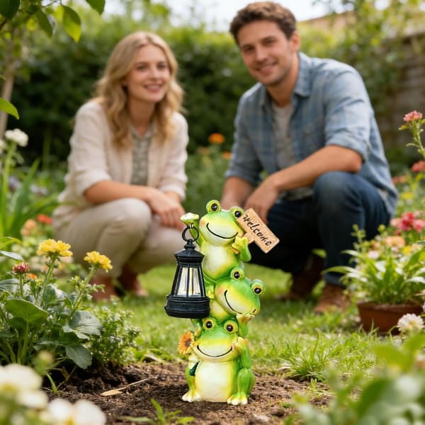 Solar LED Frø Havefigurer – Sti Lys (JYD)