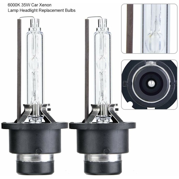 D2S 35W Bil Xenon Forlygte 85V AC HID, 6000K D2R Xenon Pære Udskiftning - P32d-3 Sokkel (Kold Hvid)