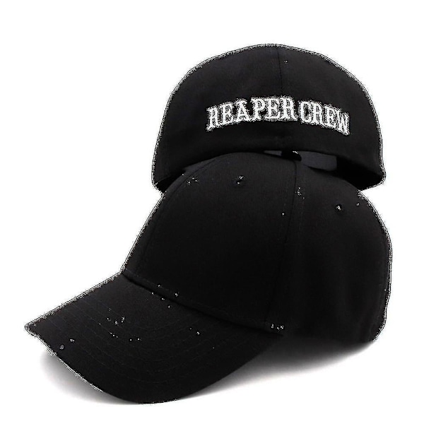 Soa Svarta Hattar Sons Of Anarchy För Reaper Crew Anpassad Basebollkeps Kvinnor Broderade Bokstäver Hip Hop Hatt För Män