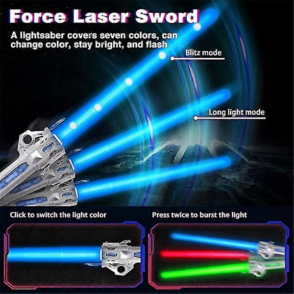 Lyssværd, 7 Farve Starwars Lyssværd med Fx Lyd [YJD]