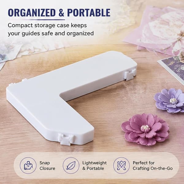 Paper Crafting Alignment Guides, 7 Pieces Color-Coded Templates, DIY Spacing Tool with Sturdy Panel, Refined Texture Fixture, 18x10x3.6cm Cr[YJD]