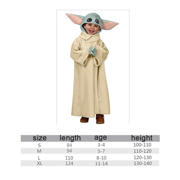 Hot Star Cosplay Wars The Mandalorian Baby Yoda Cosplay -asuuntari Takki Hatulla (YJD) yellow l