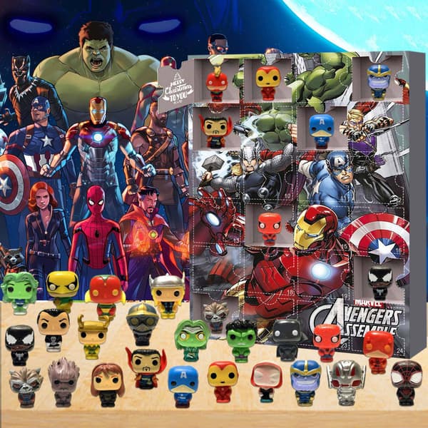 Adventskalender Marvel Figur Modell Nedräkningskalender Blind Box för Barn[YJD]