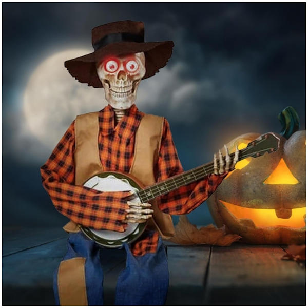 Halloween-luuranko koristeet, animoituja hahmoja valaistukseen ja koristeluun, 2 kpl setti Set 2