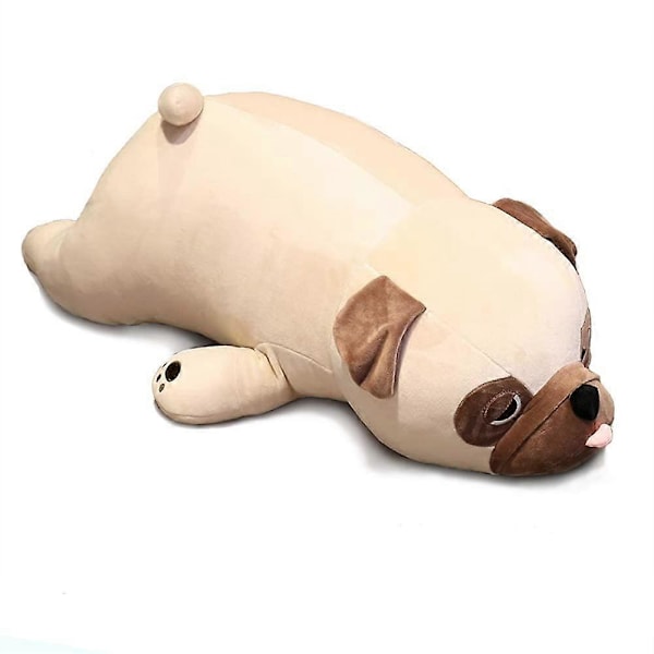 Bulldog Plussjeleketøy, 50cm Stoffdyr Kastepute Plushie Dukke, Myk Fluffy Valp Hund Klemmekudde - Gave til Alle Aldre & Anledninger_v (YJD)