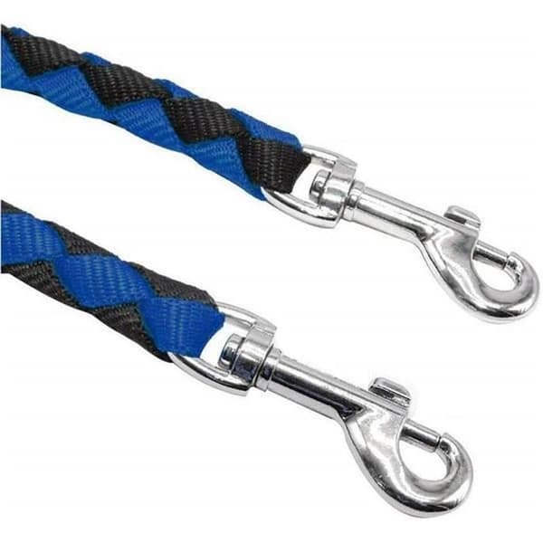 Dobbelt hundesnor - Uspecificeret - 46 fod - Nylon - Sort og blå - Multi-position (YJD)