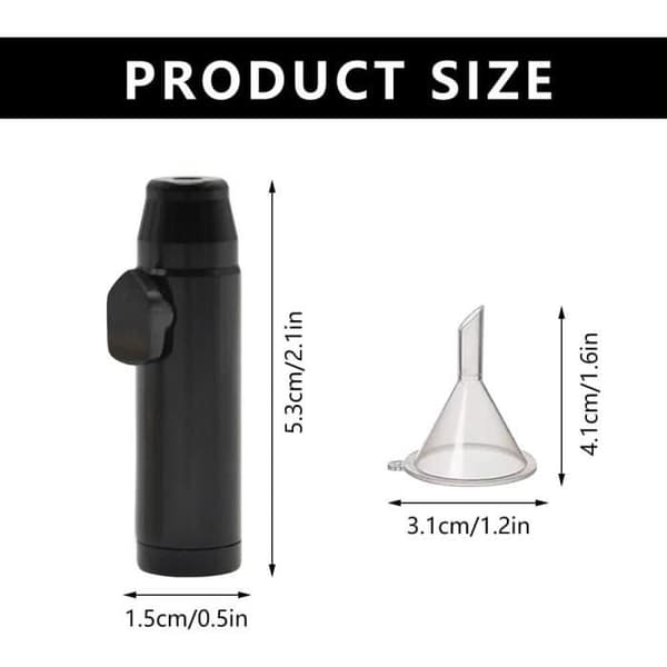 4-delt aluminiumssnusdispenser, snusflaskedispenser med 4 trakter (svart) Black