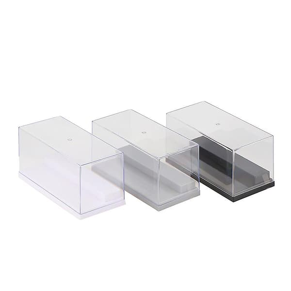 Akryl Display 2 Trin Case/boks Perspex Vitrineskab Støvtæt Til Actionfigurer[YJD] White 20*9.5*10cm