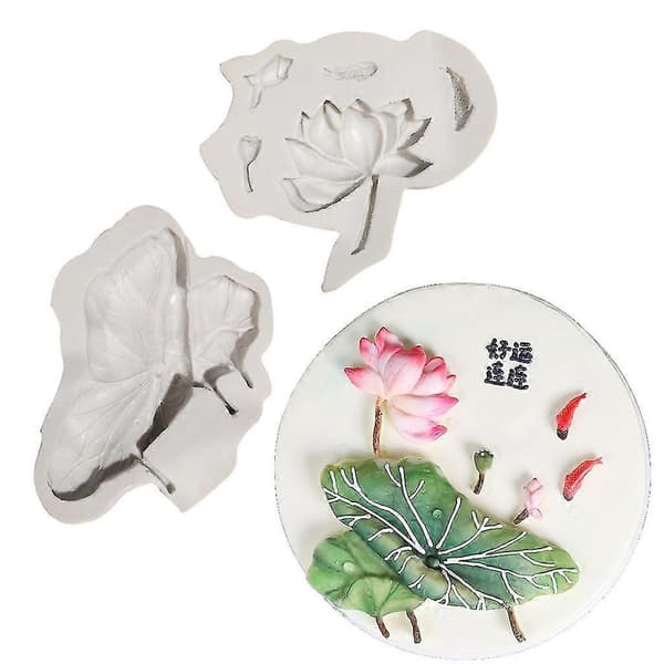 2st Lotus Silikonform för bakning av chokladmousse, våfflor, kakor, godis [YJD]