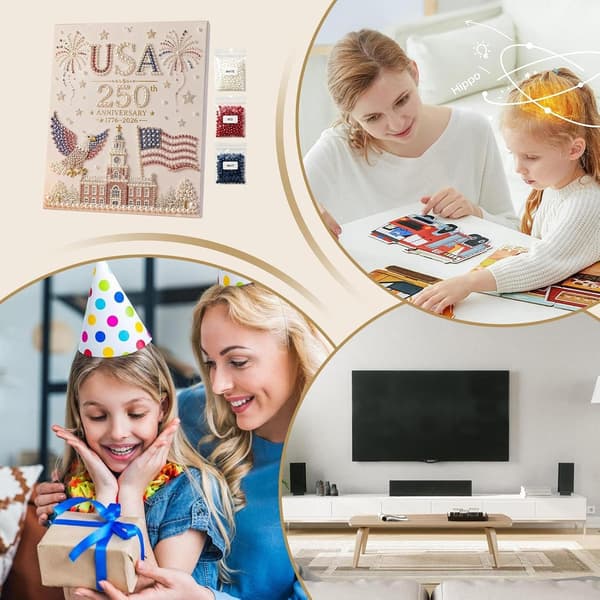 Perlemalesett, håndlagde perledekorasjoner, dekorative bilder til soverom (JYD)