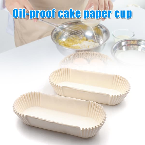 50 stk bakepapirformer rette brødformer Bakepapirformer brødformer White