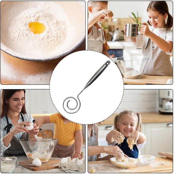 Dansk håndvisp (22 cm), egnet for baking, kjøkkenredskaper, surdeigsbaking (JYD)