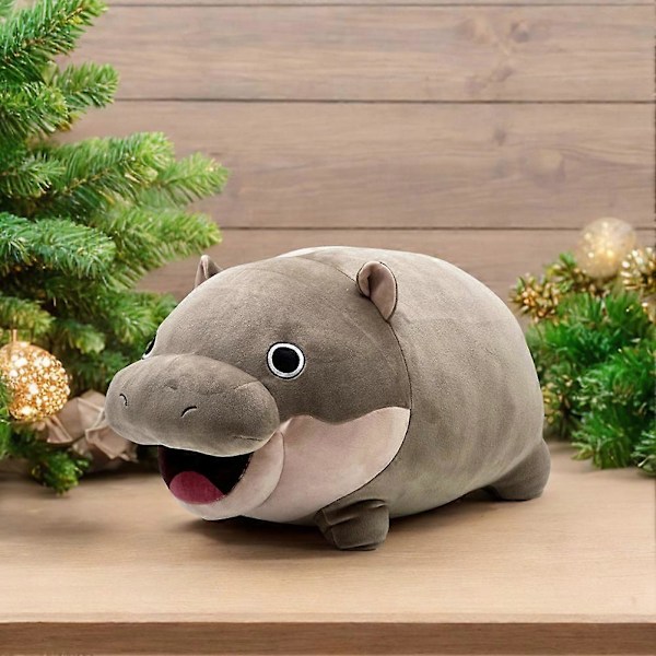 Moo Deng -pehmolelu, Pehmeä ja söpö kääpiövirtahe-pehmolelu, Täydellinen lahja lapsille ja aikuisille, Mukava ja halailtava_v (YJD) 40CM