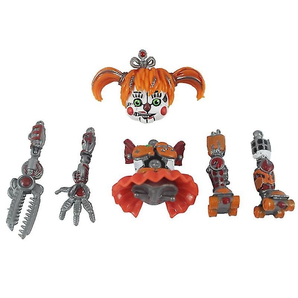 6 stk./sæt Five Nights At Freddy Pizzeria Simulator Actionfigur Legetøj Bonnie Foxy (YJD)