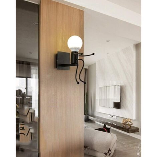 Modern E27 Vägglampor Liten Järnman - Tecknad Design för Barn för Hall, Sovrum, Bar[YJD]