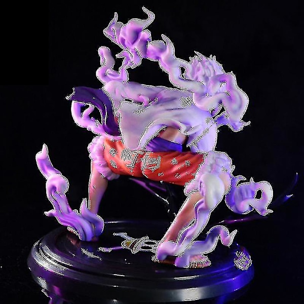 One Piece Luffy Gear 5 Animefigurer Nika Solgud Pvc Actionfigur Modelldocka (YJD) White