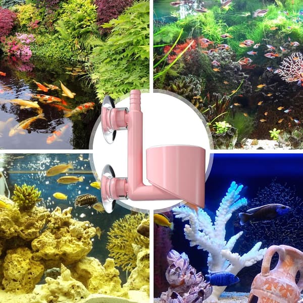Luftsten Bubblare | Akvarium Luftsten Skiva Bubbel Diffusor | Tyst Fisk Tank Bubblare Delikat För Hydroponiskt Akvarium[YJD] pink