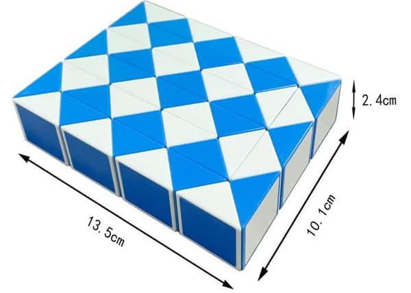 Magic Snake 48 blockar - Magic Snake Cube - Ormleksaker - Barnkalasfavoriter (Blå*1)[YJD]