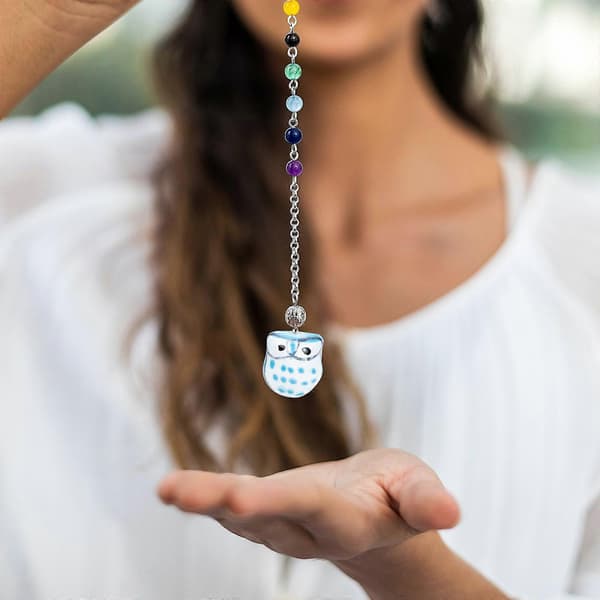 DIY Ugle Keramikperler til Armbåndsfremstilling 20 stk. Himmelblå Perler[YJD]