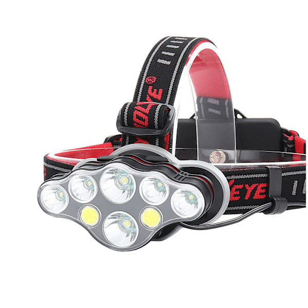 Skywolfeye USB-oppladbart hodelykt med 8 LED-lys, arbeidslys (YJD) 1Pcs