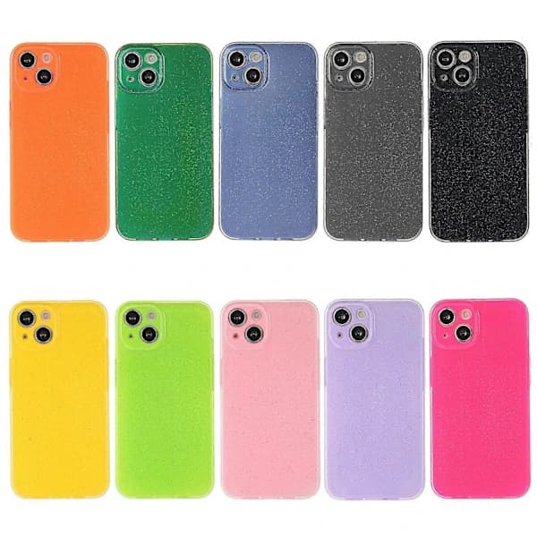iPhone 15 Cover Glitter TPU Bagsidebeskyttelse [YJD]
