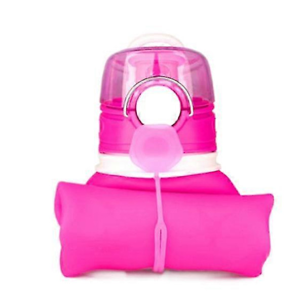 Hopfällbar vattenflaska för utomhusbruk, hopfällbar vattenkopp, stor kapacitet, fuchsia[YJD]