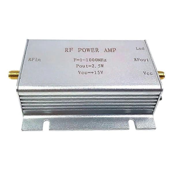 1-1000Mhz 2.5W RF effektforsterker for HF FM-sender VHF UHF RF skinkeradio [YJD] Silver