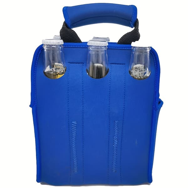 Eristetty neopreenipussi pulloille - Tukeva kahva helpottaa veden tai olutpullojen kuljetusta, sopii ulkokäyttöön, mahtuu [YJD] 330ML*6
