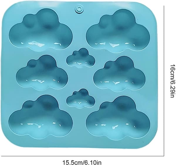 Skyform - Isbitbrett Silikon Fondantformer | 3D Skyform 8 Hulrom Fondantform Isbitbrett, Non-Stick Pudding Kjeks Stensiler Baking for[YJD] Blue