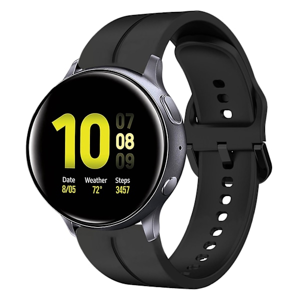 Silikoninen ranneke Samsung Galaxy Watch Active 2 44mm:lle (YJD) Black