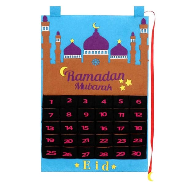 1 sæt nyttig kalender filt eksotisk abstrakt 30 dages advent[YJD]