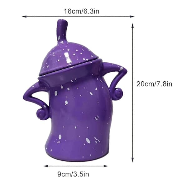Keramisk kaffebeholder med lås 20 cm 6-enhet Perfekt[YJD] Purple