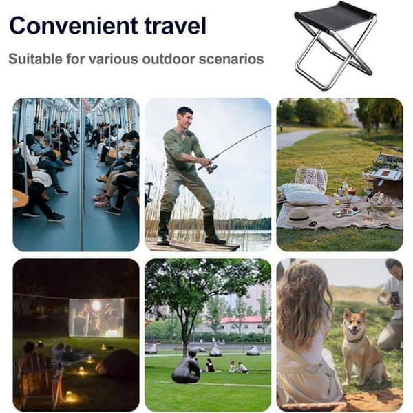 Sammenklappelig campingtaburet, bærbar sammenklappelig taburet, sammenklappelig campingtaburet, udendørs sammenklappelig taburet, havestol (YJD)