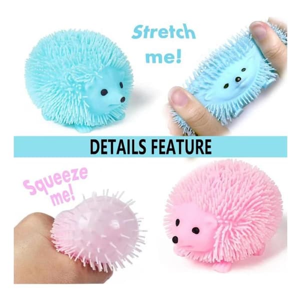 Set med 4 antistressbollar, lysande klämbollar, studsbollar, antistressbollar, sensoriska igelkottsbollar [YJD]