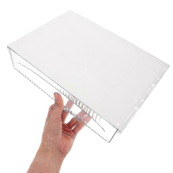 Låda under skrivbordet, vit plast, 32,3x22,7x6,2cm, förvaringslåda för kontor kök sovrum, 1 set[YJD]