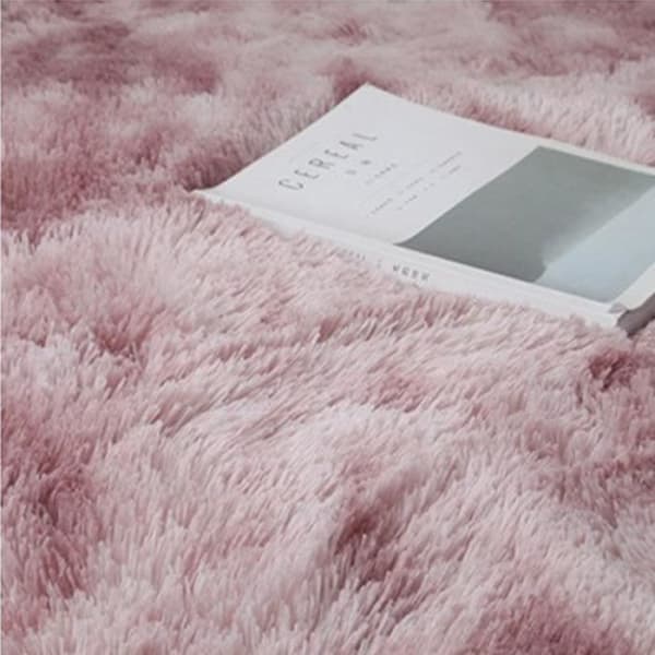 GOGOLOVING Shaggy Stue Teppe, Polyester, Rosa, 80 x 160cm (YJD)