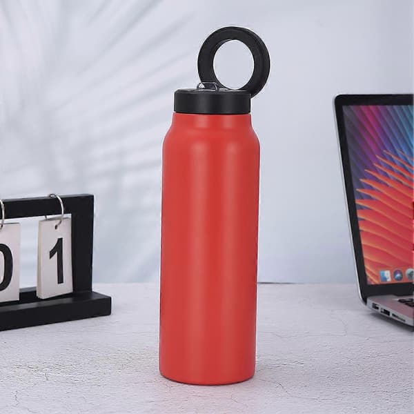 Magnetisk Telefonholder Isolert Kopp Rustfritt Stål Vannflaske Bursdags Julegave[HK] White