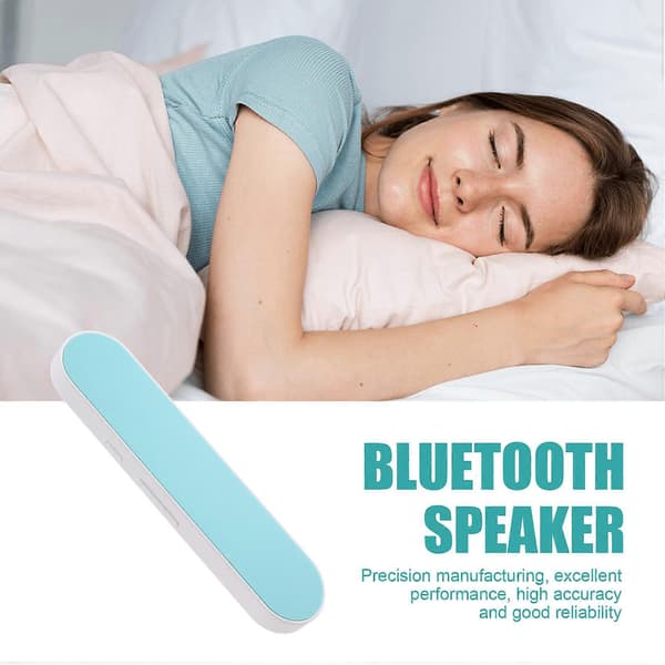 Knogleledning Musikboks Bærbar Trådløs Bluetooth Højttaler Stereo Bas Under Pude Forbedrer Søvn til Facebook-[YJD] Blue