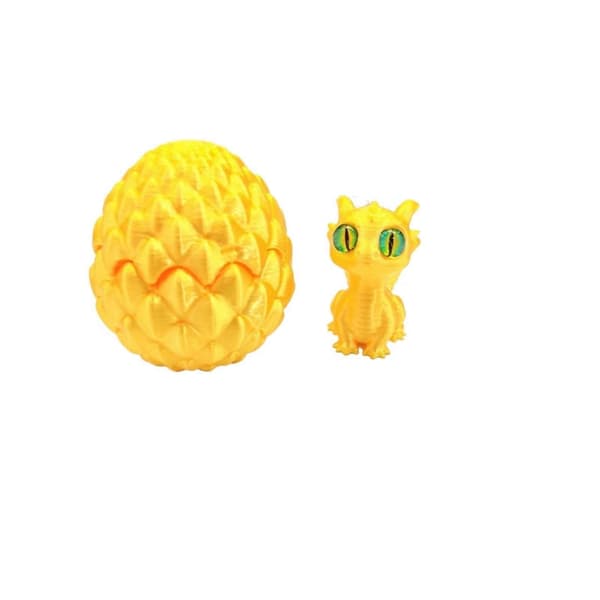 1 stk 3D-printede drageeggfigurer Dyredrage Fidget-simuleringsøyne Hjemmetilbehør[YJD]