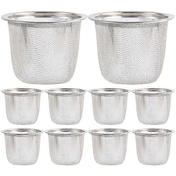 10 stk. tesil i rustfritt stål, finmasket tesil, metall tesil, teinfuser god[YJD]