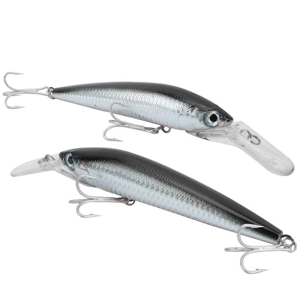 2 stk. kunstig plastik simulation dybhavsminnow lokkemad fisketilbehør [YJD]