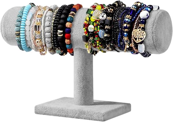 Scrunchies Display Organizer med Armbånd og Urholder til Tilbehør[YJD] Grey