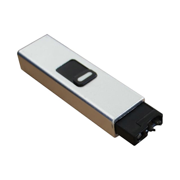 Vindtæt Belysningsfunktion Elektronisk USB-opladning Selvbeskyttelse Miniature Lommelygte[YJD] Silver