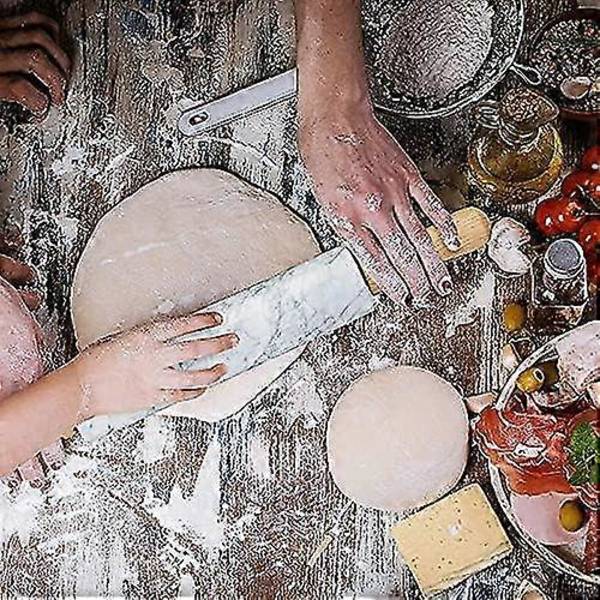 Marmor Kavel för Bakning med Träställ 45 X 6 X 6 Centimeter Lätt att Rengöra Slitstarkt Fläckfinish Non-Stick Vit  (YJD)