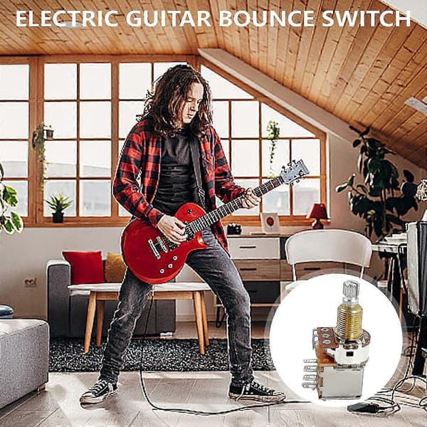 Gitarrswitch kontrollpotentiometer A500K/B500K Push-Pull gitarrkontrollpotentiometer ersättning hållbar[YJD] B500K