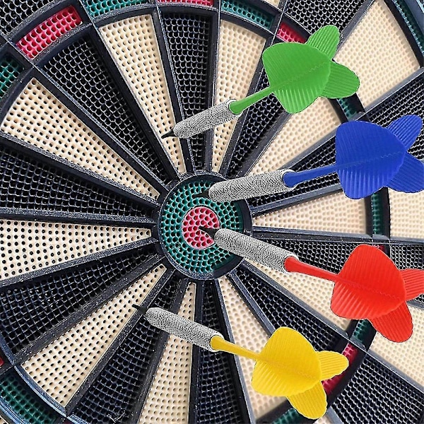 Dartset med 100 Extra Mjuka Spetsar, Säkra Mjuka Dartpilar (röd, gul, blå, grön) (12 st) [HK]