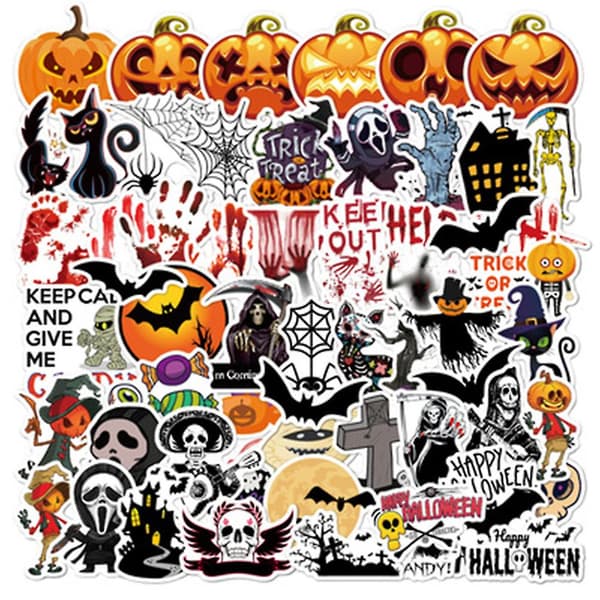 Halloween-paperitarvikelelulajitelma [YJD] Multicolor 60pcs