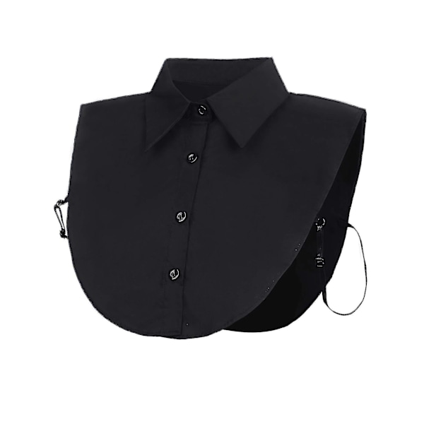 2 Stykker Falsk Krave Aftagelig Bluse Dickey Krave Halv Skjorter Falsk Krave Til Kvinder Favør A[HK] Only 1 Black