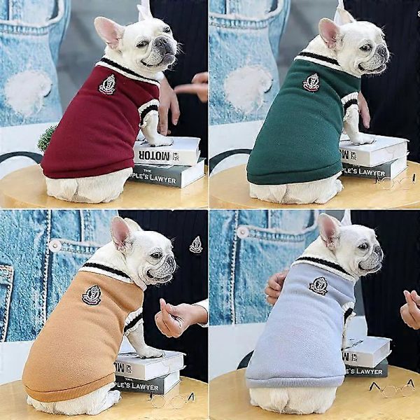 Kæledyr Kat Solid Kostume Efterår Vinter Jule Sweater Til Små Hunde Killing Pullover Hvalpe Vest Tøj Kitty Jakke Sæt [YJD] Khaki
