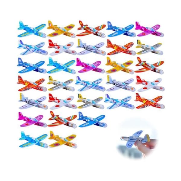 Svævefly i polystyren - 30 stk. - Tilfældig farve - Børn - Unisex[YJD] Random color